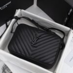 Saint Laurent Lou Camera Bag Matte Black Metal 23Cm - Image 5