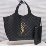 Saint Laurent Icare Maxi Shopping Bag Lambskin Black 58cm - Image 5