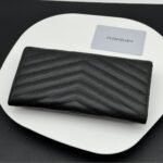 Saint Laurent Cassandra Large Flap Wallet Black 19 cm - Image 3