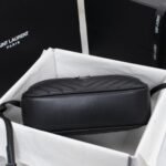 Saint Laurent Lou Camera Bag Matte Black Metal 23Cm - Image 6