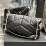 Saint Laurent Puffer Medium Black 35Cm 5774751EL001000 - Image 7