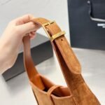 Saint Laurent Le 5 À 7 Suede Brown 25Cm - Image 5