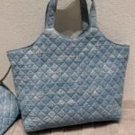 Saint Laurent Icare Maxi Shopping Bag Blue 40cm - Image 7