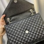 Saint Laurent Envelope Medium Grain De Poudre Black 24Cm - Image 6