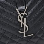 Saint Laurent Envelope Small Mirror Effect Black 21Cm - Image 8