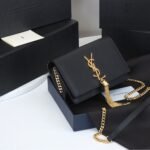 Saint Laurent Kate Small In Grain De Poudre Black 20Cm - Image 9