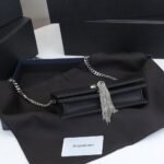Saint Laurent Kate Small In Grain De Poudre Mirror Effect Black 20Cm - Image 9