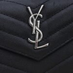 Saint Laurent Wallet In Grain De Poudre Embossed Black 12.5 cm - Image 6