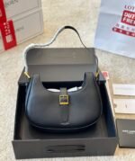 Saint Laurent Le Fermoire Leather Shoulder Bag Black 25Cm 6726152Za2W 1062 - Image 4