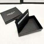 Saint Laurent Matelassé Card Case Black Logo 9cm - Image 7