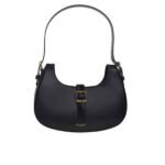 Saint Laurent Le Fermoire Leather Shoulder Bag Black 25Cm 6726152Za2W 1062