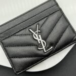 Saint Laurent Matelassé Card Case Black 10cm - Image 4