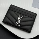 Saint Laurent Matelassé Card Case Black 10cm - Image 5