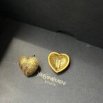 Saint Laurent Ysl Heart Earrings Gold - Image 6