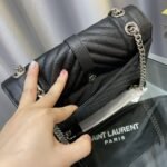 Saint Laurent Envelope Medium Grain De Poudre Black 24Cm - Image 7