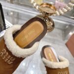Miumiu Suede Clogs Cocoa Brown 5Z504E Z0G F0324 F Zf30 - Image 8