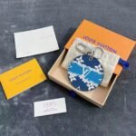Louis Vuitton Monogram Escale Bag Charm Key Holder Blue And White M69272 - Image 3