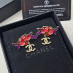 Chanel Pendant Earrings Gold And Multicolour Abf933 B21129 U2138 - Image 2