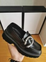 Gucci Women’S Leather Loafers With G Black - Image 7