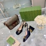 Gucci Women’S Mid Heel Slingback With Horsebit Black ‎643892 C9D00 1000 - Image 6