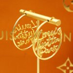 Louis Vuitton Lv Script Earrings Gold M03239 - Image 4