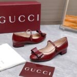 Gucci Women Ballet Flat With Bow Red 835748 0B9J0 6207 - Image 5