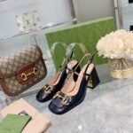 Gucci Women’S Mid Heel Slingback With Horsebit Black ‎643892 C9D00 1000 - Image 3