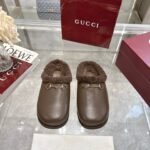 Gucci Women Mule With Horsebit Brown Leather - Image 2