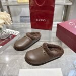 Gucci Women Mule With Horsebit Brown Leather - Image 4