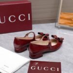 Gucci Women Ballet Flat With Bow Red 835748 0B9J0 6207 - Image 6