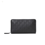 Gucci Gg Signature Zip Wallet Black 19Cm 625558 1W3An 1000
