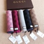 Gucci Gg Wool Scarf Black And Light Grey 180Cm ‎848507 3G200 1063 - Image 5