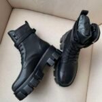 Prada Monolith Brushed Leather And Re Nylon With Pouch Boots Black 2Ue007 3Lfr F0002 F D002 - Image 3