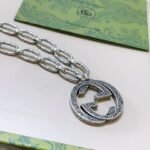 Gucci Arabesque Interlocking G Chain Necklace Sterling Silver - Image 4