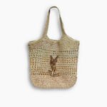Saint Laurent Icare In Raffia Naturel And Brown Gold 45Cm 772191GAAEK2063