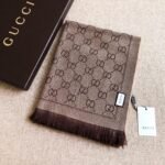 Gucci Gg Wool Scarf Brown 180Cm ‎133483 3G200 2764 - Image 2
