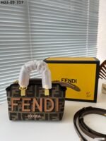 Fendi By The Way Small Ff Fabric Boston Bag Brown 17Cm 8Bs067Anx0F1Lmn - Image 2