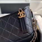 Chanel Gabrielle Small Hobo Bag Smooth Gold Silver Tone Black 20Cm As1582 B03936 94305 - Image 8