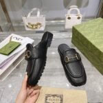 Gucci Women’S Mule With Horsebit Black 771096 Aacai 1000 - Image 3