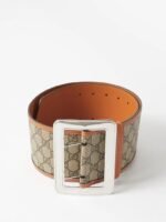 Gucci Lunar New Year Gg Wide Belt Beige And Ebony ‎718505 Fabfb 9871 - Image 3