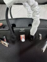 Hermès Birkin B25 Togo Black 25Cm Silver Hardware - Image 2