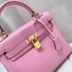 Hermès Kelly 28 Sellier Handbag In Rose 28cm - Image 3