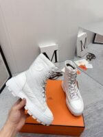 Hermes Fresh Ankle Boots White - Image 4