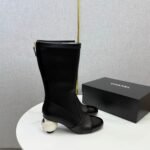 [Super Vip 1:1] Chanel Mid Boots Smooth Leather Black G46776 B22203 94305 - Image 2