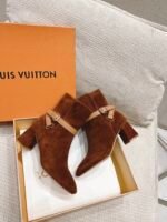 Louis Vuitton Parisienne Ankle Boot Suede Leather Brown - Image 9