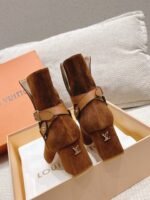 Louis Vuitton Parisienne Ankle Boot Suede Leather Brown - Image 4