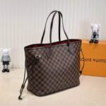 Louis Vuitton Neverfull MM Damier Ebene Cerise Red And Brown 32Cm N40599 - Image 3