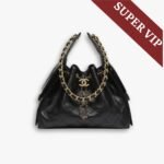 Super Vip 1:1 – Chanel 25 Small Handbag Gold Tone Metal Black 26Cm AS5311 B20304 94305