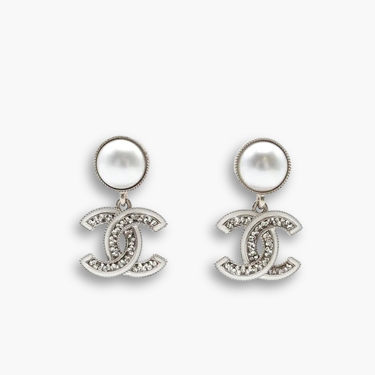 myelegous-1280-x-1280-px-13-3.jpg Chanel Double C Pearl Earrings Silver White - Image 1