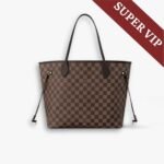Super Vip 1:1 – Louis Vuitton Neverfull MM Bag Damier Ebene Canvas Cerise Red 31Cm N40599